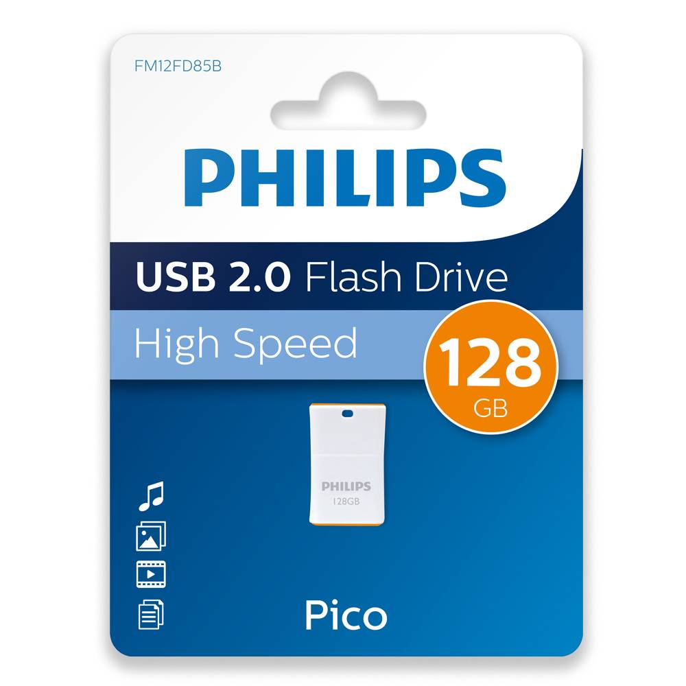 Philips USB 2.0 128GB Pico Edition Sunrise Orange