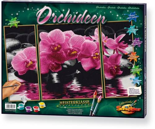 Schipper Malen nach Zahlen - Orchideen Triptychon