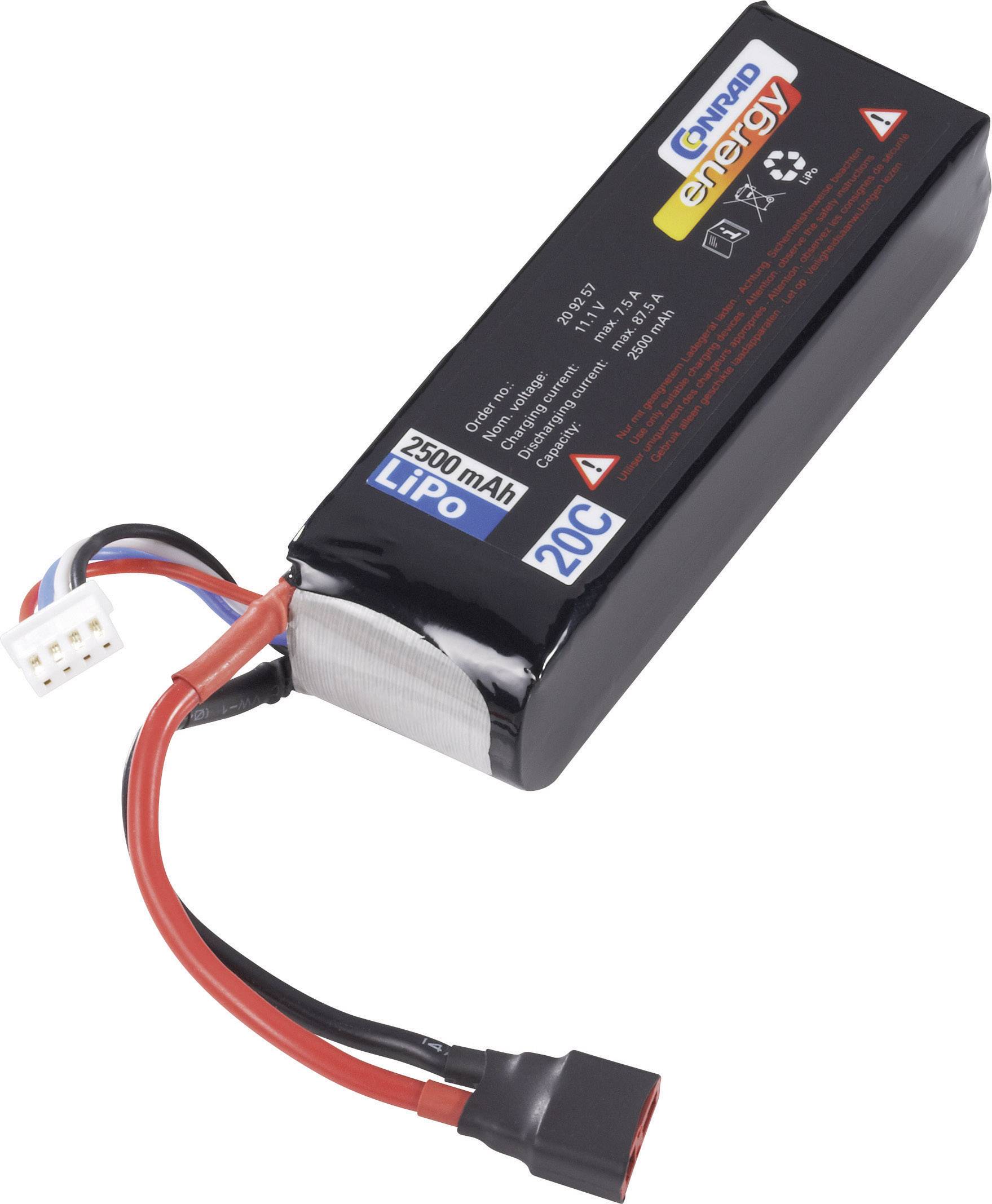 Modellbau-Akkupack (LiPo) 11.1V 2500 mAh Zellen-Zahl: 3 20 C Softcase T-Stecksystem