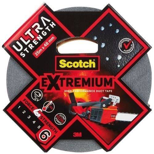 3M - Extremium - Schwarz - Bündelung - Reparatur - UV-beständig - Wasserfest - Wasserdicht - 25 m - 48 mm - 6 Stück(e)