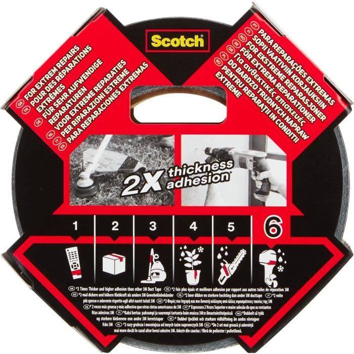 3M - Extremium - Schwarz - Bündelung - Reparatur - UV-beständig - Wasserfest - Wasserdicht - 25 m - 48 mm - 6 Stück(e)