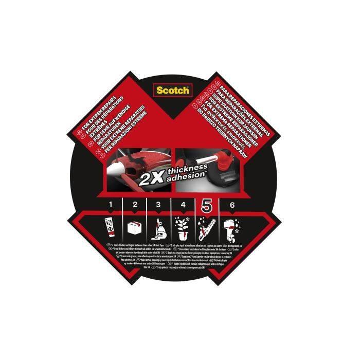 3M - Extremium - Schwarz - Bündelung - Reparatur - UV-beständig - Wasserfest - Wasserdicht - 25 m - 48 mm - 6 Stück(e)