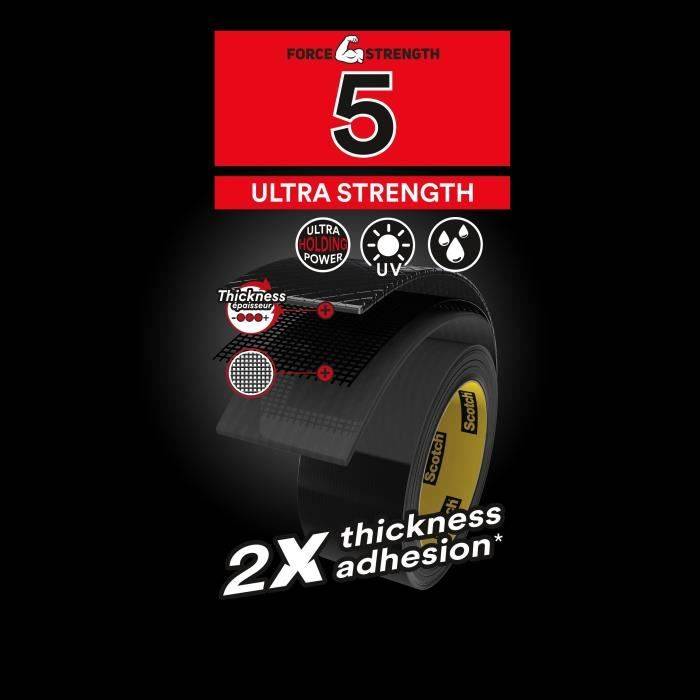 3M - Extremium - Schwarz - Bündelung - Reparatur - UV-beständig - Wasserfest - Wasserdicht - 25 m - 48 mm - 6 Stück(e)