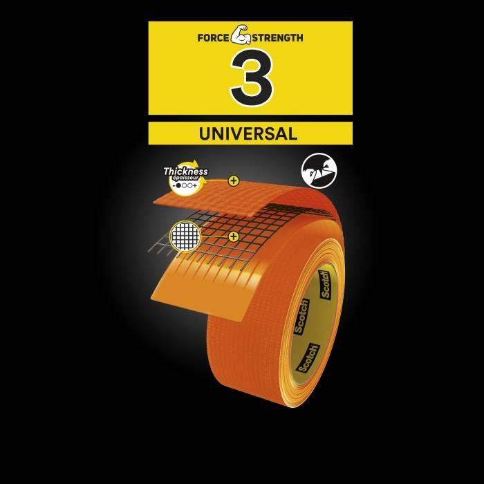 3M - Scotch High Visibility Klebeband - Orange - Bündelung - Schützend - Reparatur - Metall - Holz - 25 m - 48 mm - 6 St