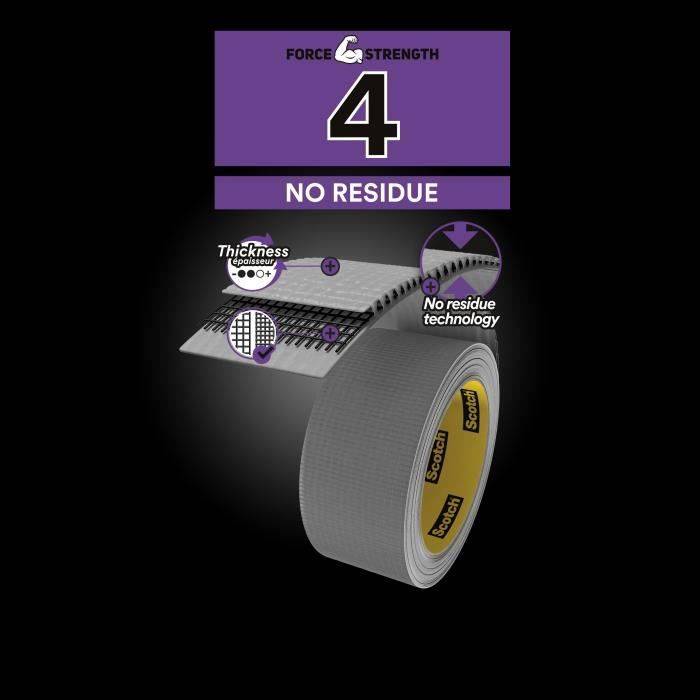 3M Extremium, Schwarz, Abdeckung, Befestigung, Reparatur, Gummi, Synthetisch, 18,2 m, 48 mm, 6 Stück(e)