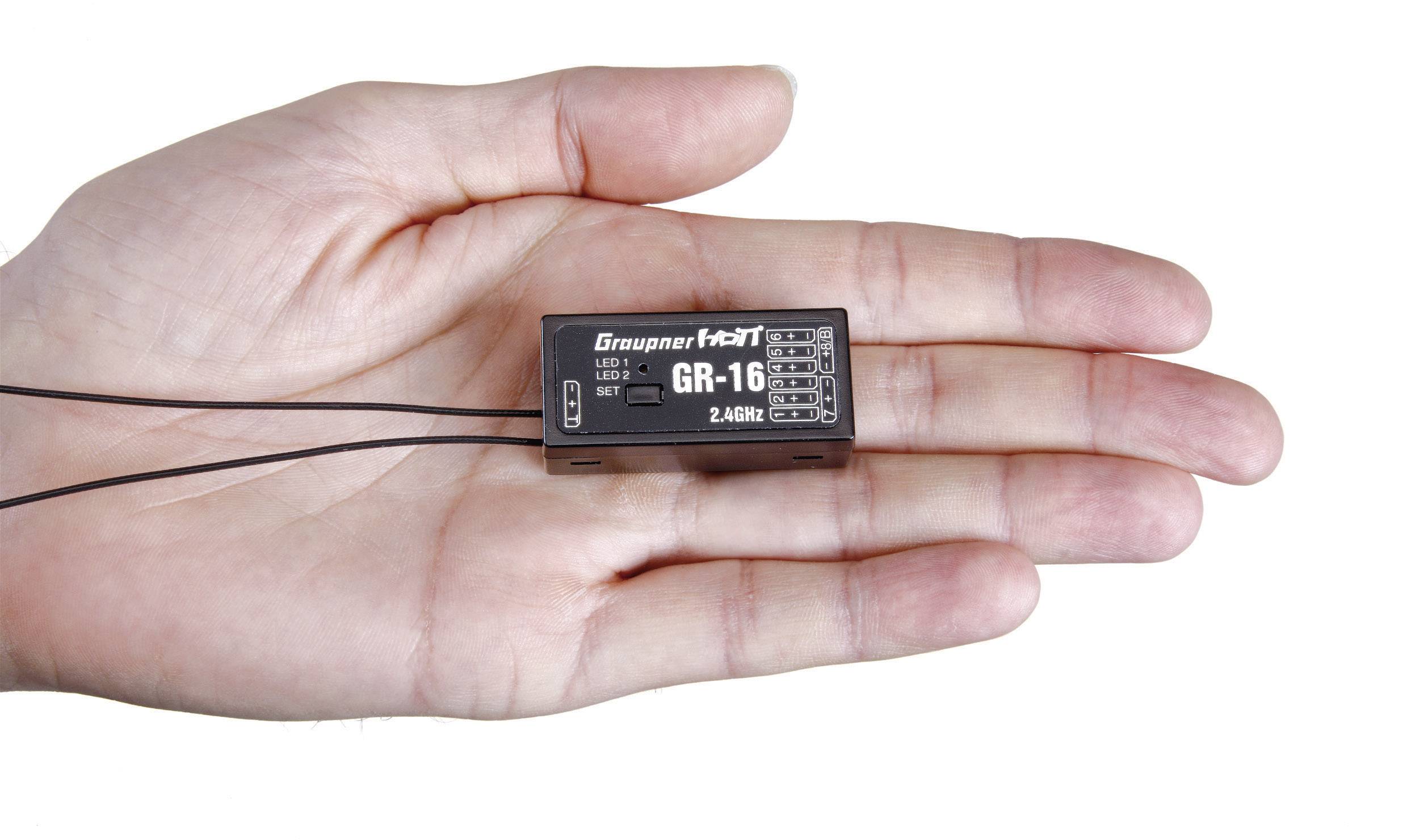 Graupner 8-Kanal Empfänger GR-16 2,4GHz Stecksystem JR