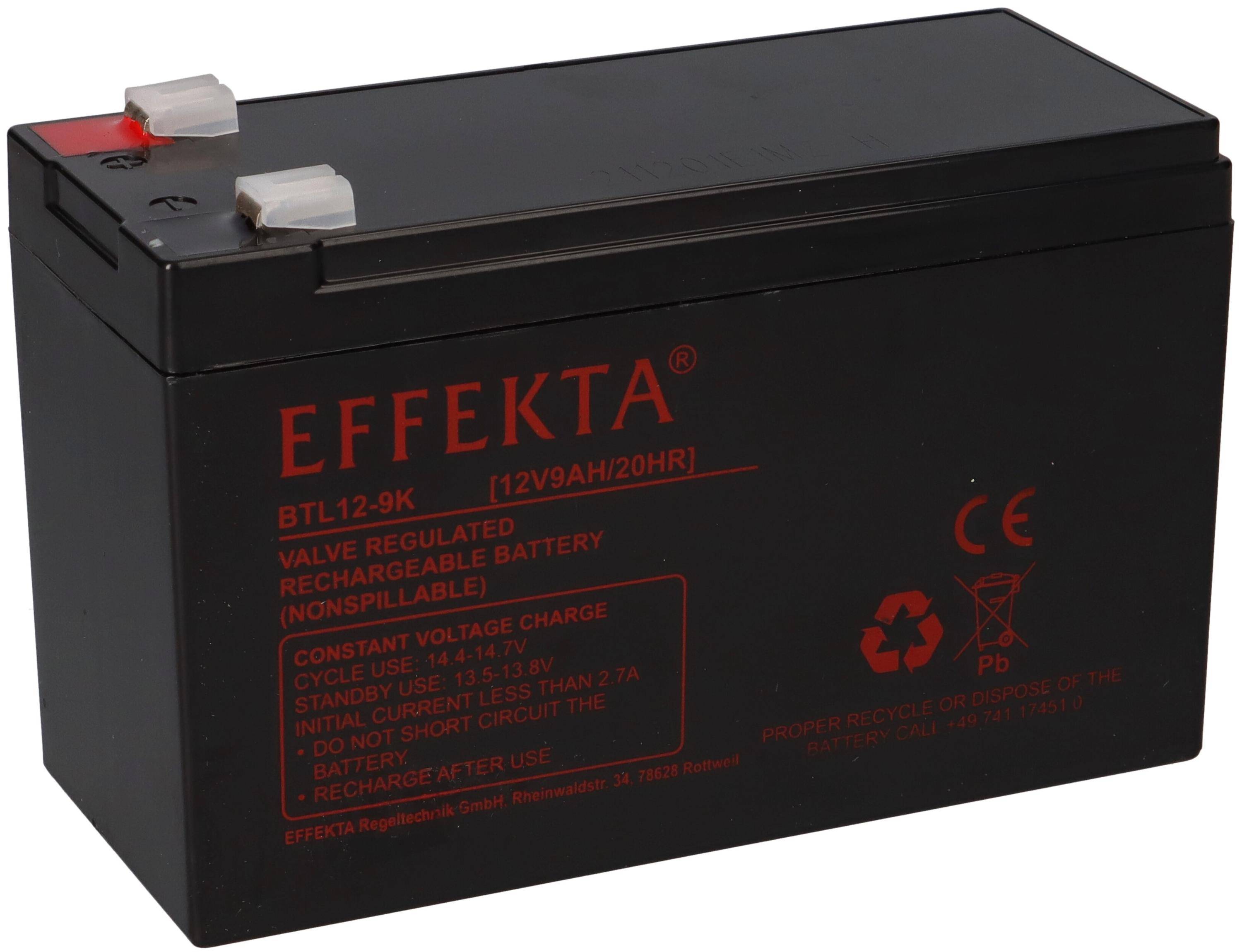 Effekta BTL 12-9K AGM Bleiakku 12V 9Ah – wartungsfreier VRLA-Akku
