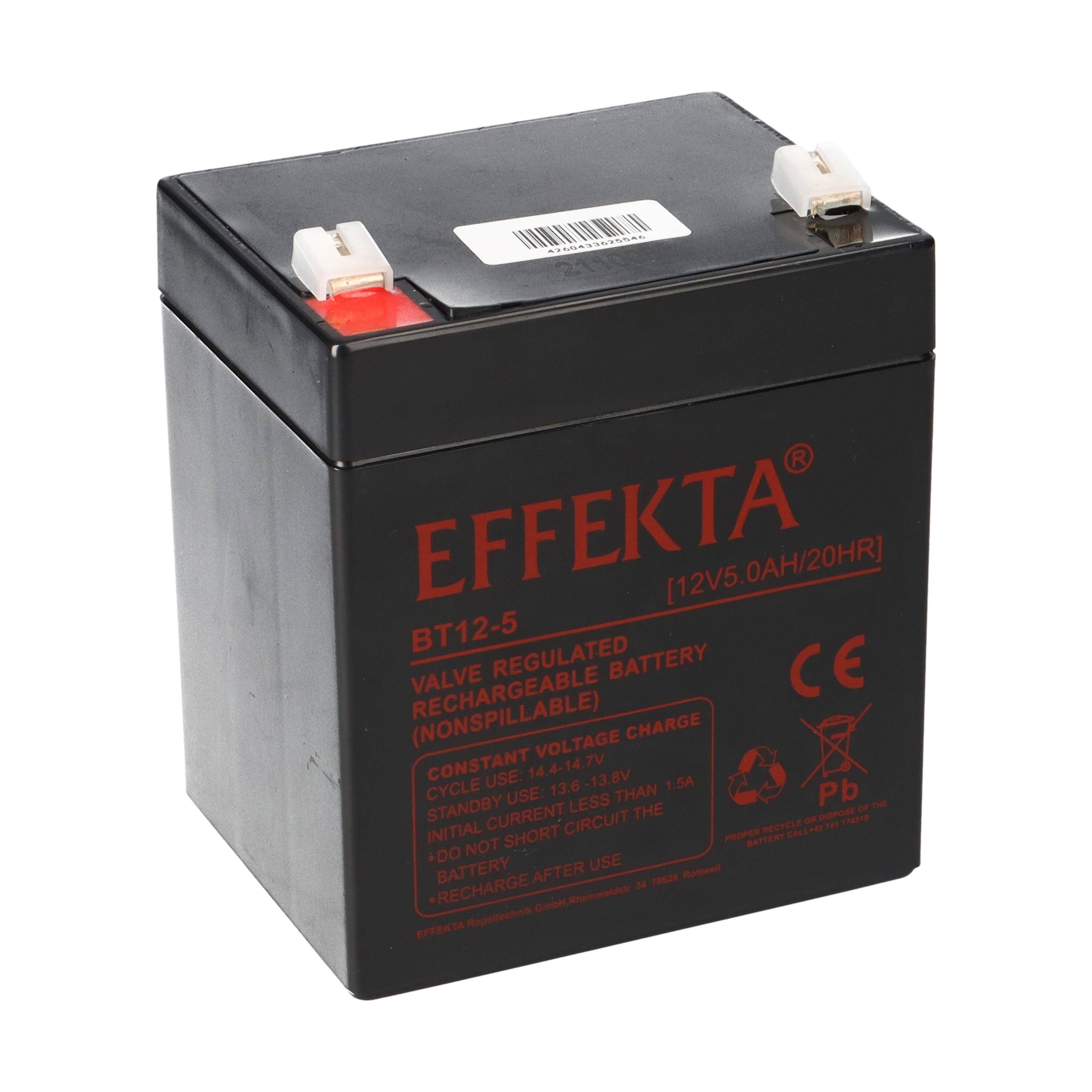 Effekta BT 12-5 AGM Bleiakku 12V 5Ah – wartungsfreier VRLA-Akku