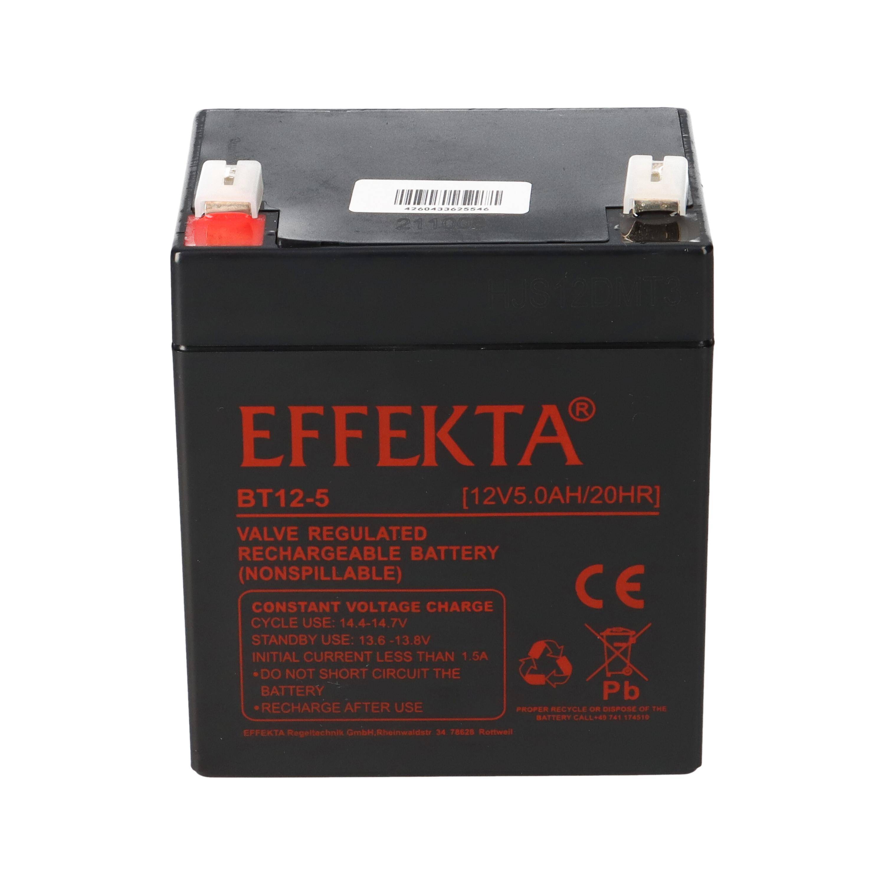 Effekta BT 12-5 AGM Bleiakku 12V 5Ah – wartungsfreier VRLA-Akku