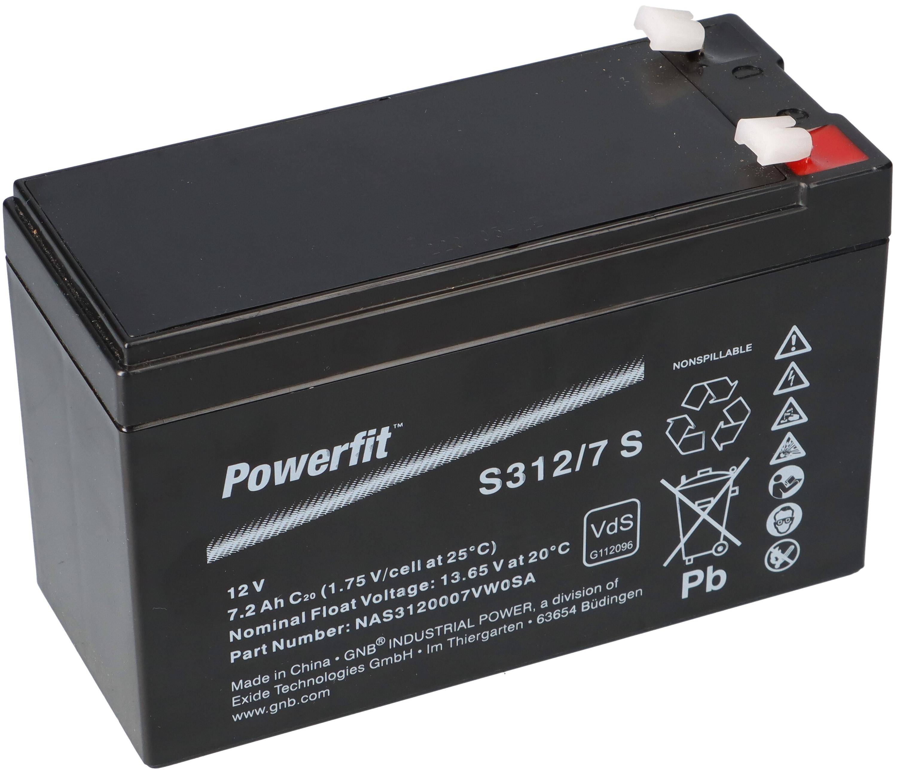 Exide Powerfit S312/7 S 12V 7,2Ah AGM Standby-Akku