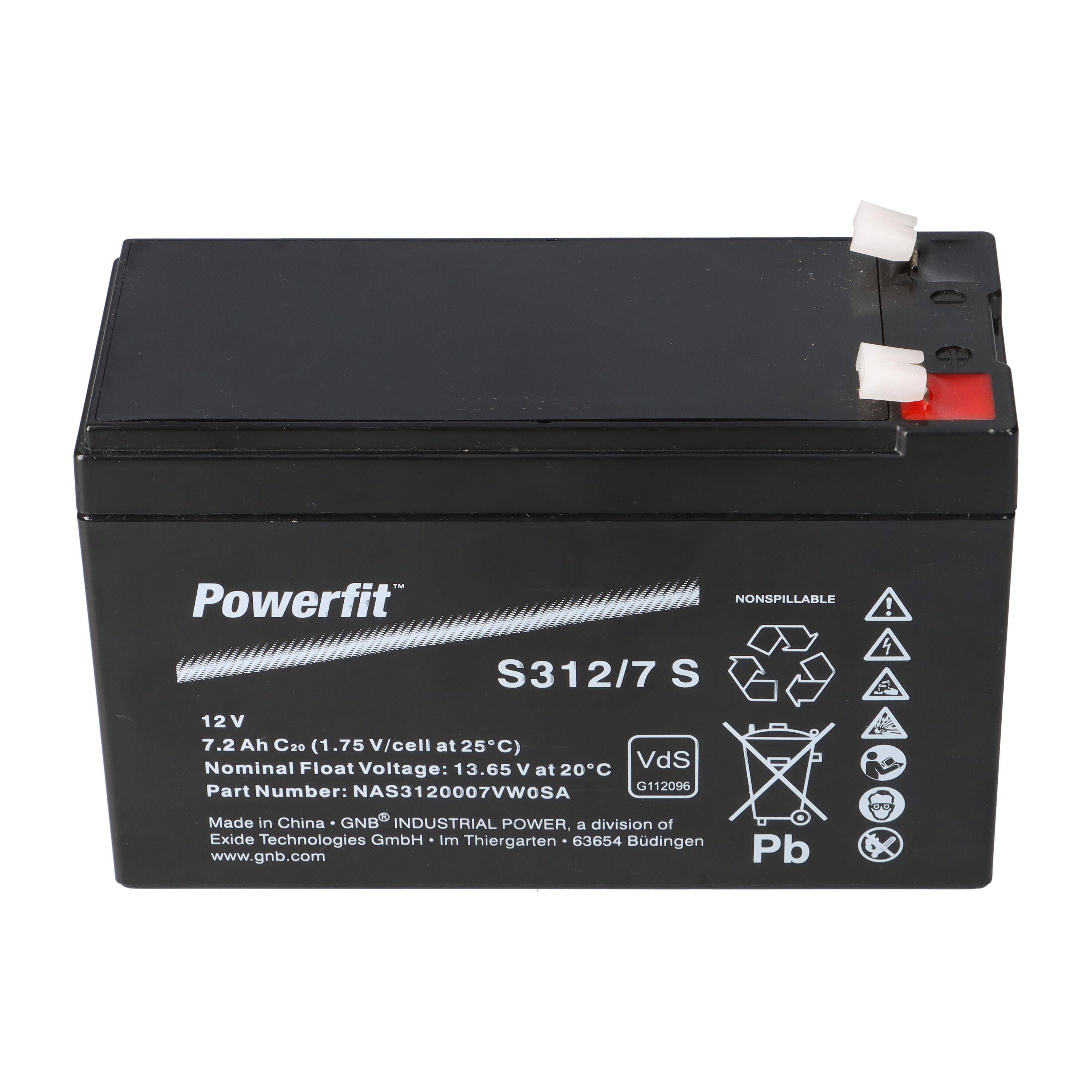 Exide Powerfit S312/7 S 12V 7,2Ah AGM Standby-Akku