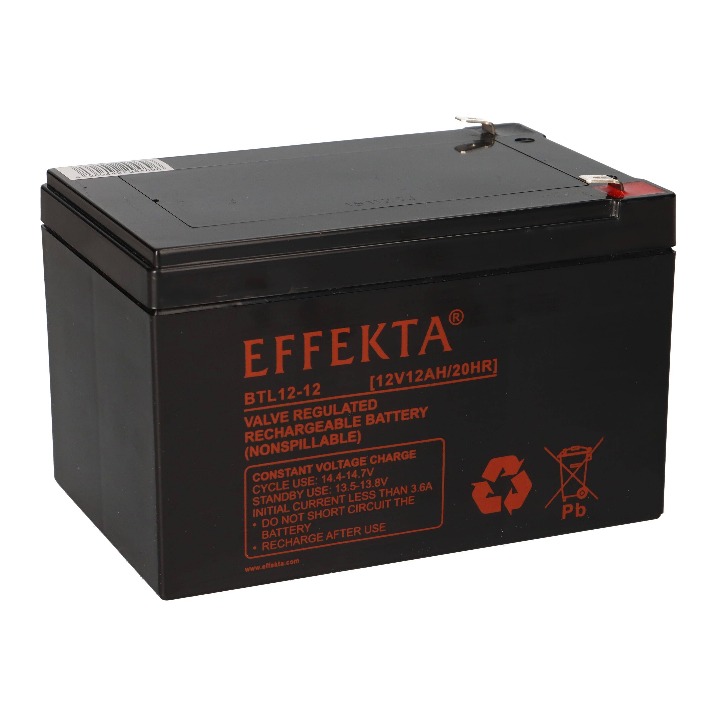 Effekta BTL 12-12 AGM Bleiakku 12V 12Ah – wartungsfreier VRLA-Akku