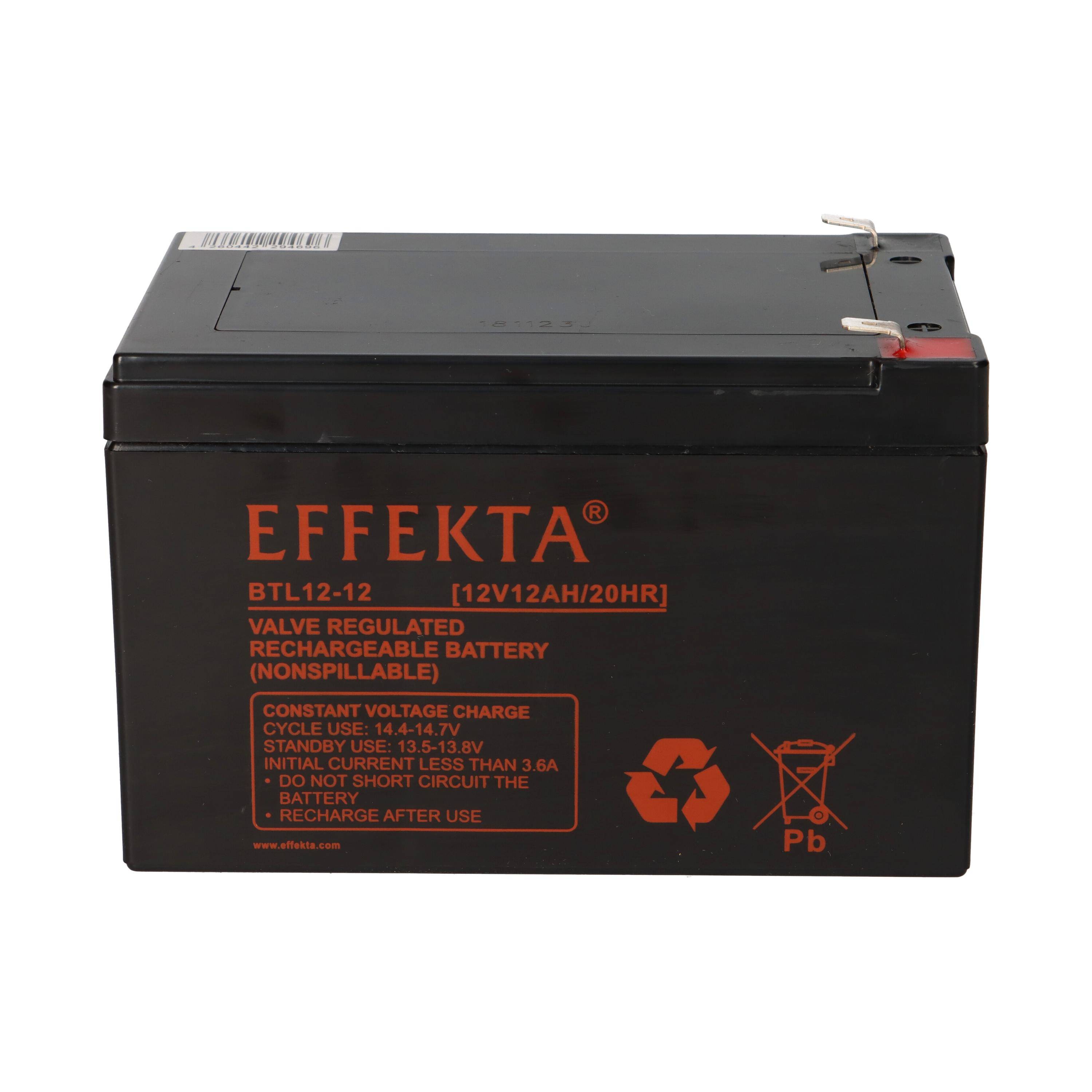 Effekta BTL 12-12 AGM Bleiakku 12V 12Ah – wartungsfreier VRLA-Akku