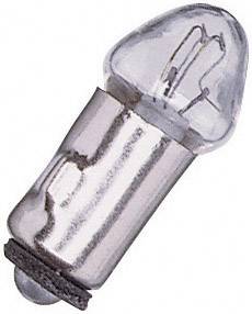 Eine kleine Glühlampe mit einem Metall- und Glaskörper, üblicherweise in Taschenlampen verwendet.