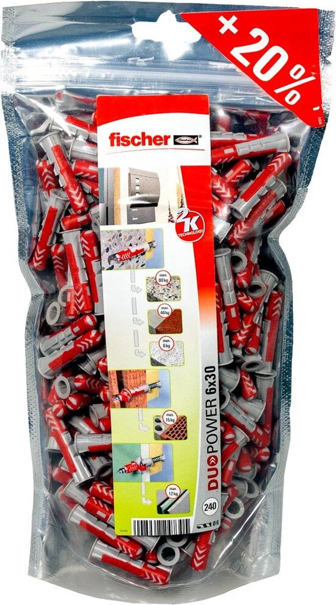 FISCHER - DUOPOWER 6 BigPack Tassello 30 mm 6 536382 240 pz.