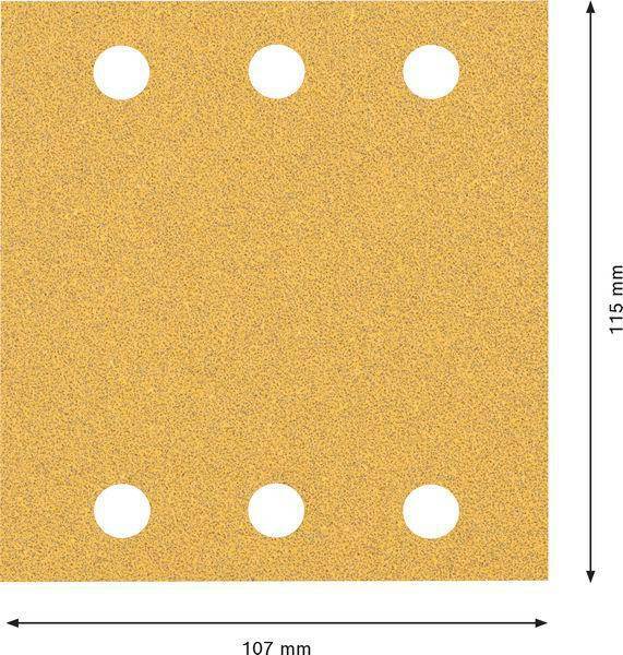 Schleifpapier EXPERT C470 Abm.115x107mm K60 50 St BOSCH