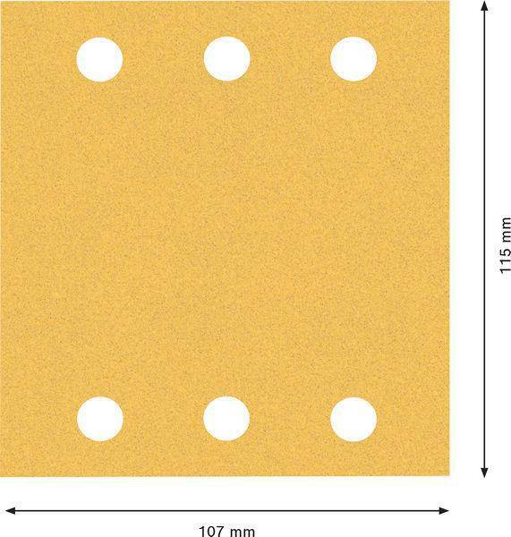 Schleifpapier EXPERT C470 Abm.115x107mm K120 50 St BOSCH