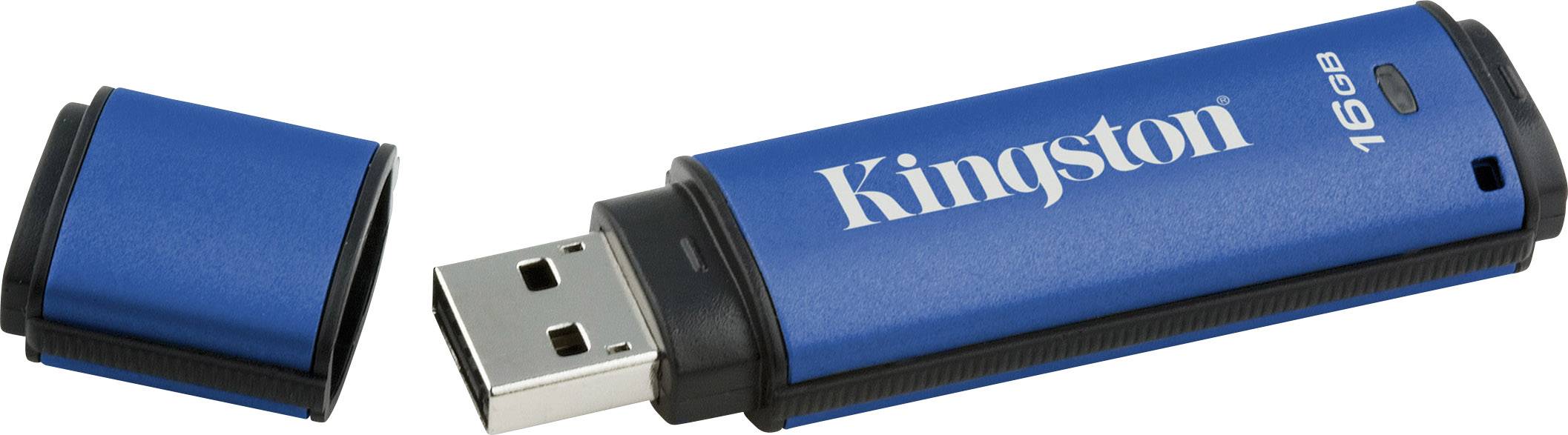 Kingston DataTraveler Vault Privacy 3.0 USB-Stick 16 GB Blue DTVP30/16GB USB-A (USB 3.2 Gen 1)