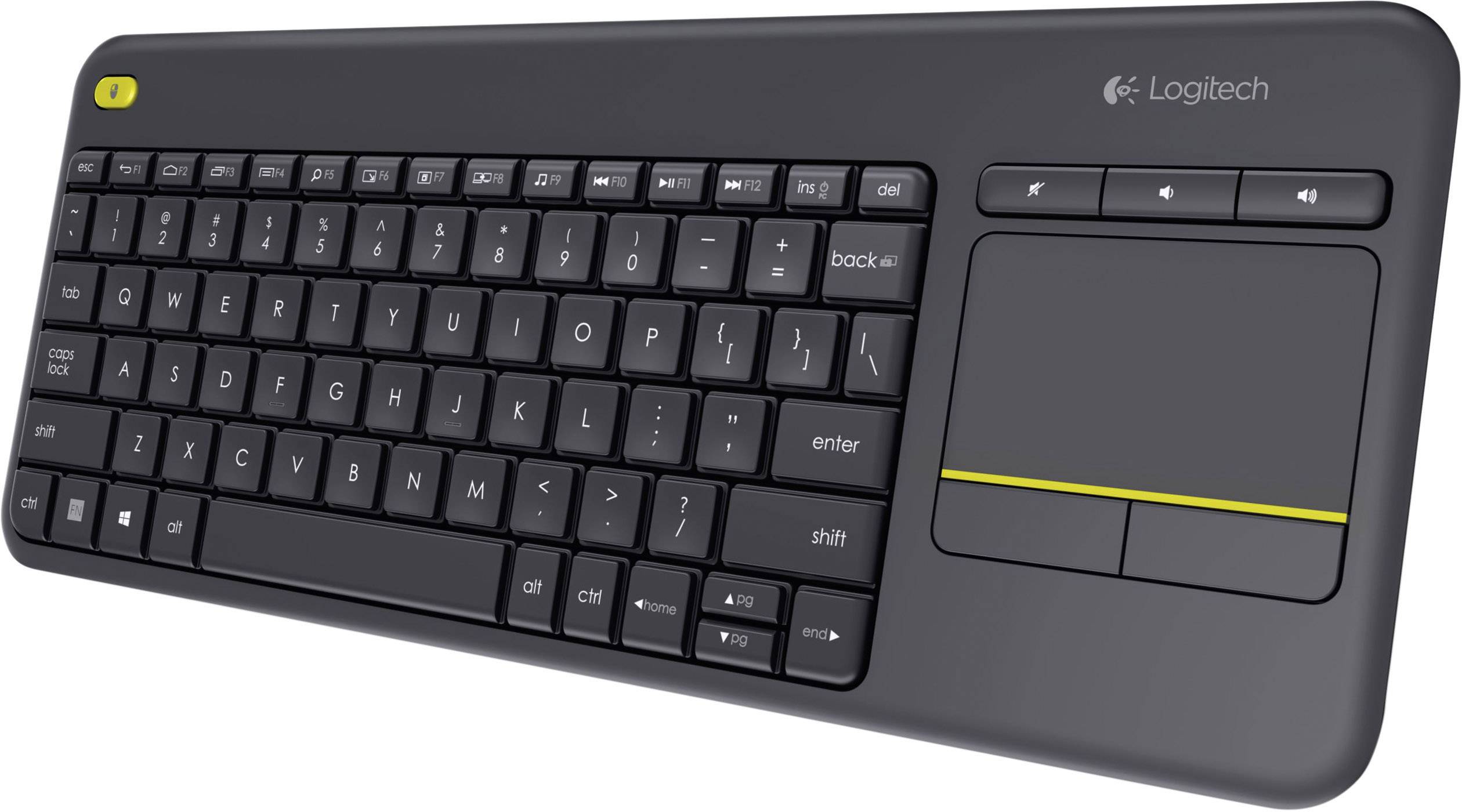 Logitech K400 Plus Funk Tastatur Französisch, AZERTY Schwarz