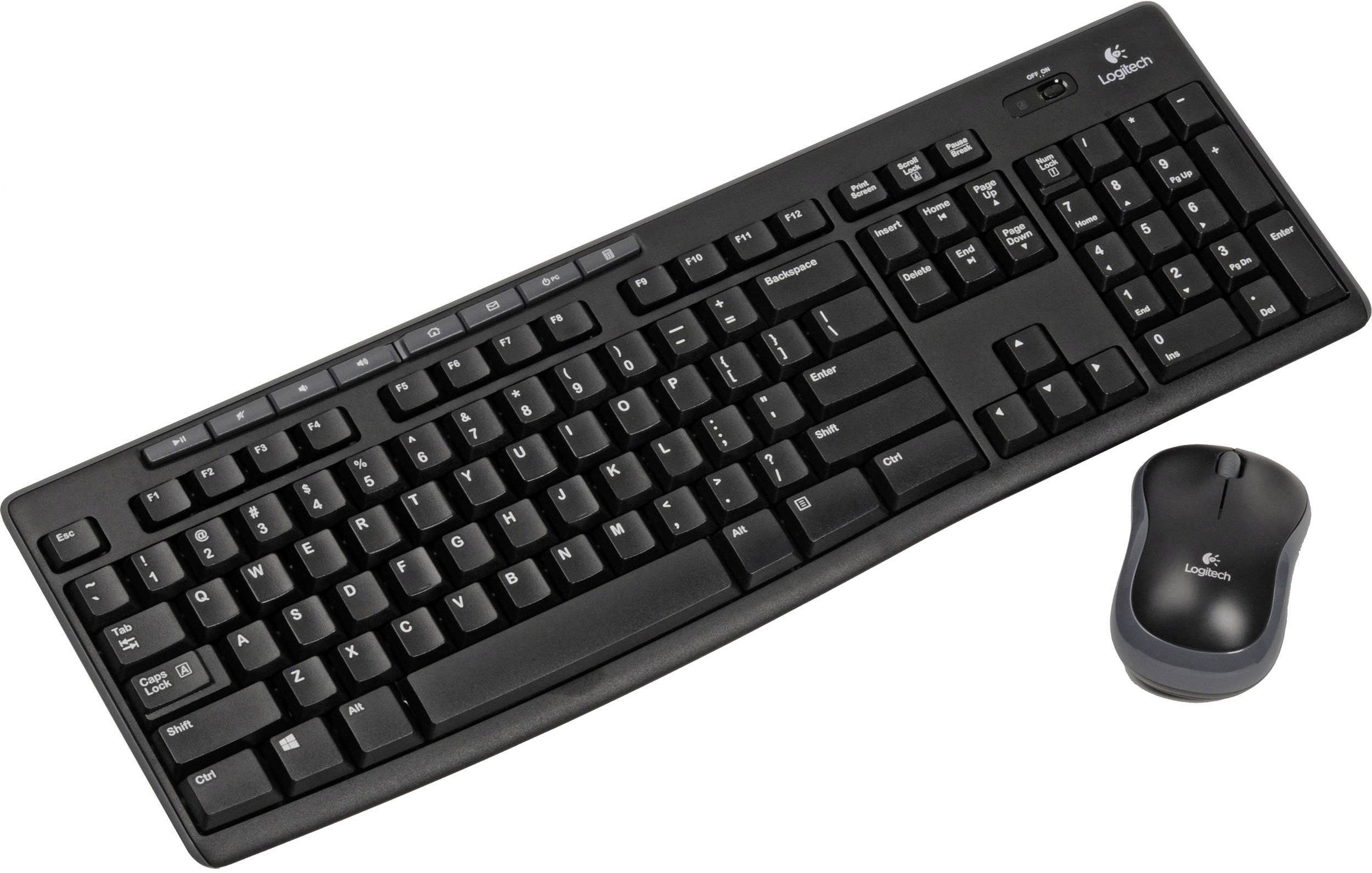 Logitech Wireless Combo MK270 USB Tastatur, Maus-Set Französisch, AZERTY Schwarz