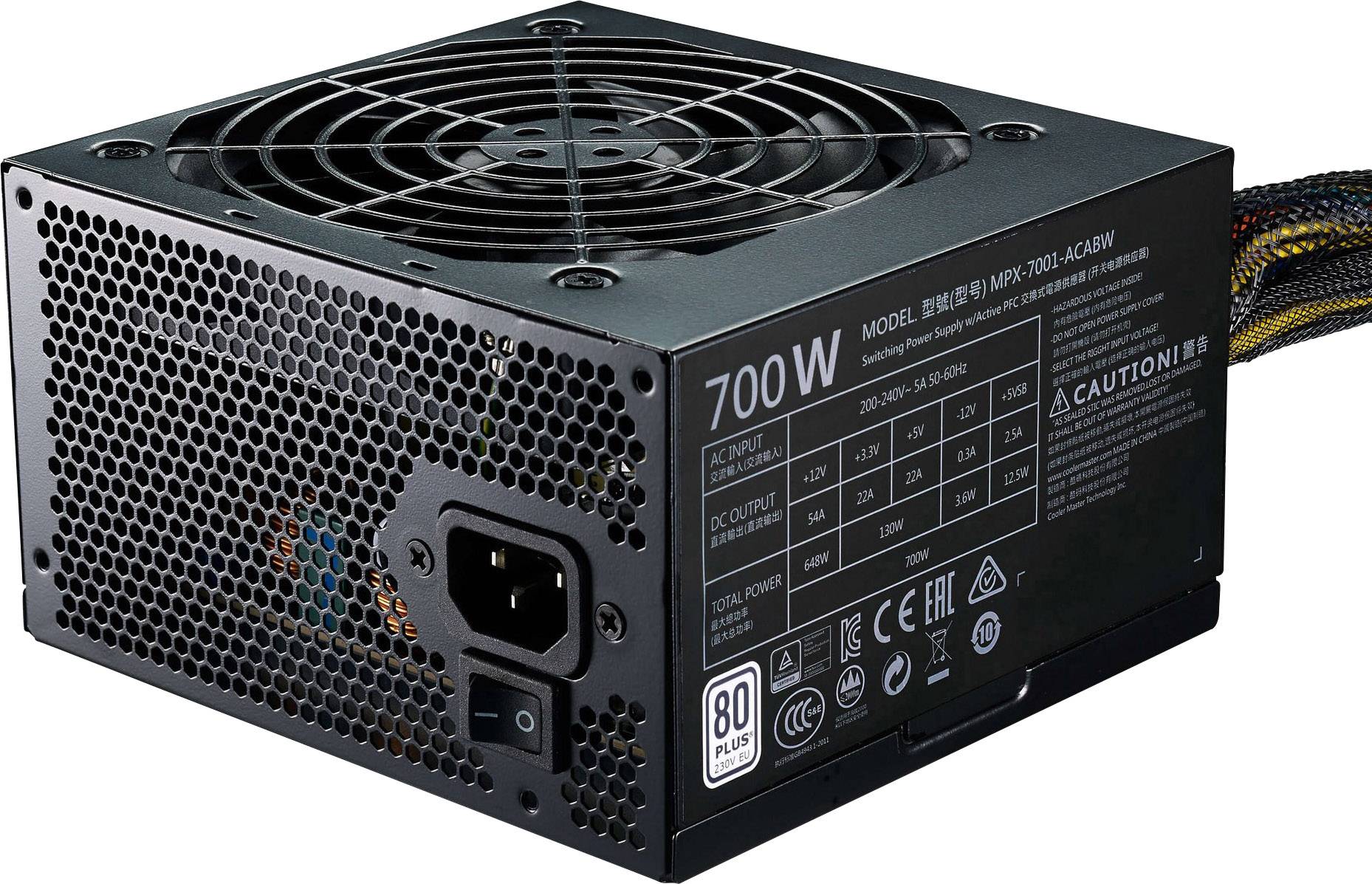 Cooler Master MasterWatt Lite v2 PC Netzteil 700W ATX 80PLUS®