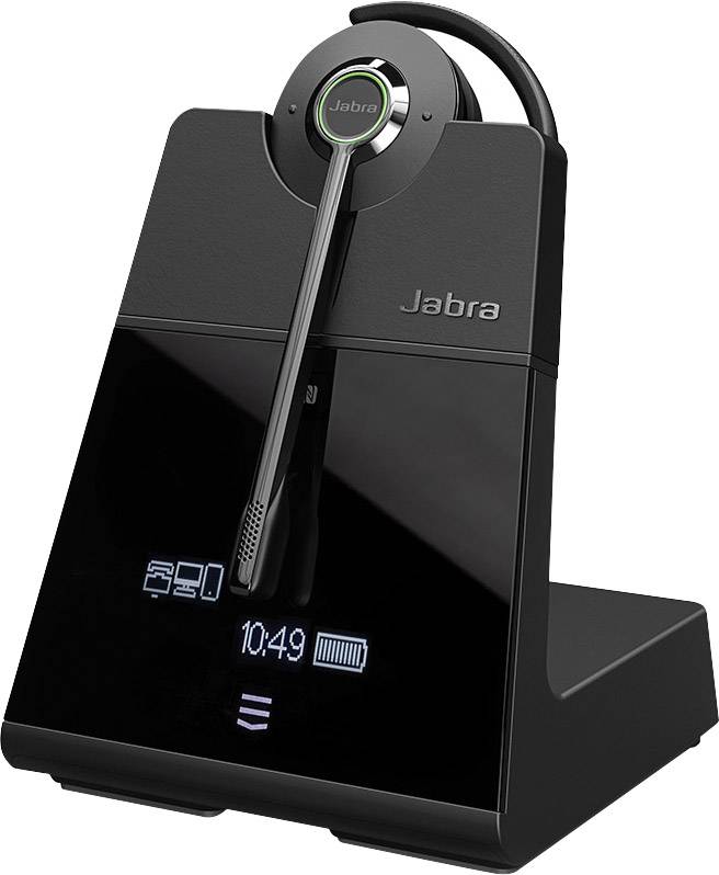 Jabra In Ear Headset Bluetooth®, DECT Mono Schwarz Noise Cancelling Faltbar, Mikrofon-Stummschaltung Telefon