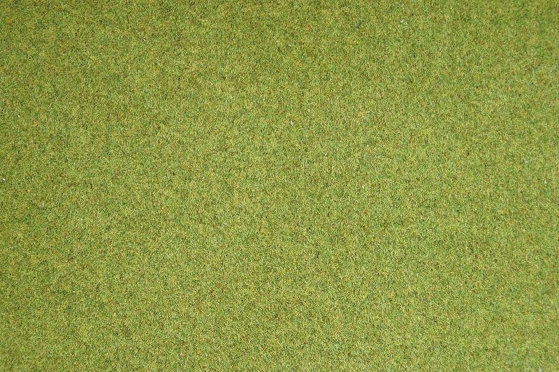 Ein ebener Rasen mit gleichmäßig geschnittenem, grünem Gras.