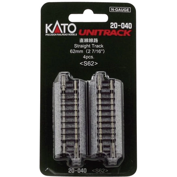 KATO 7078010 N Unitrack Gerades Gleis 62mm 4St. KATO 7078010 N Unitrack Gerades Gleis 62mm 4St.