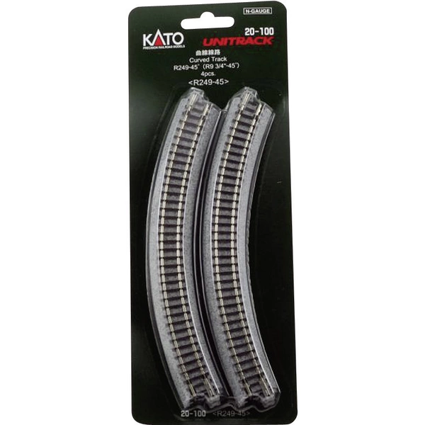 KATO 7078100 N Unitrack Gebogenes Gleis 45° 249mm 4St. KATO 7078100 N Unitrack Gebogenes Gleis 45° 249mm 4St.