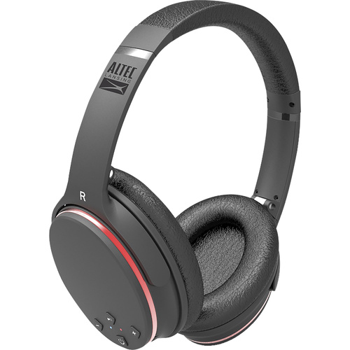 Altec Lansing SLIM Bluetooth® HiFi Kopfhörer Over Ear Lautstärkeregelung Black, Red