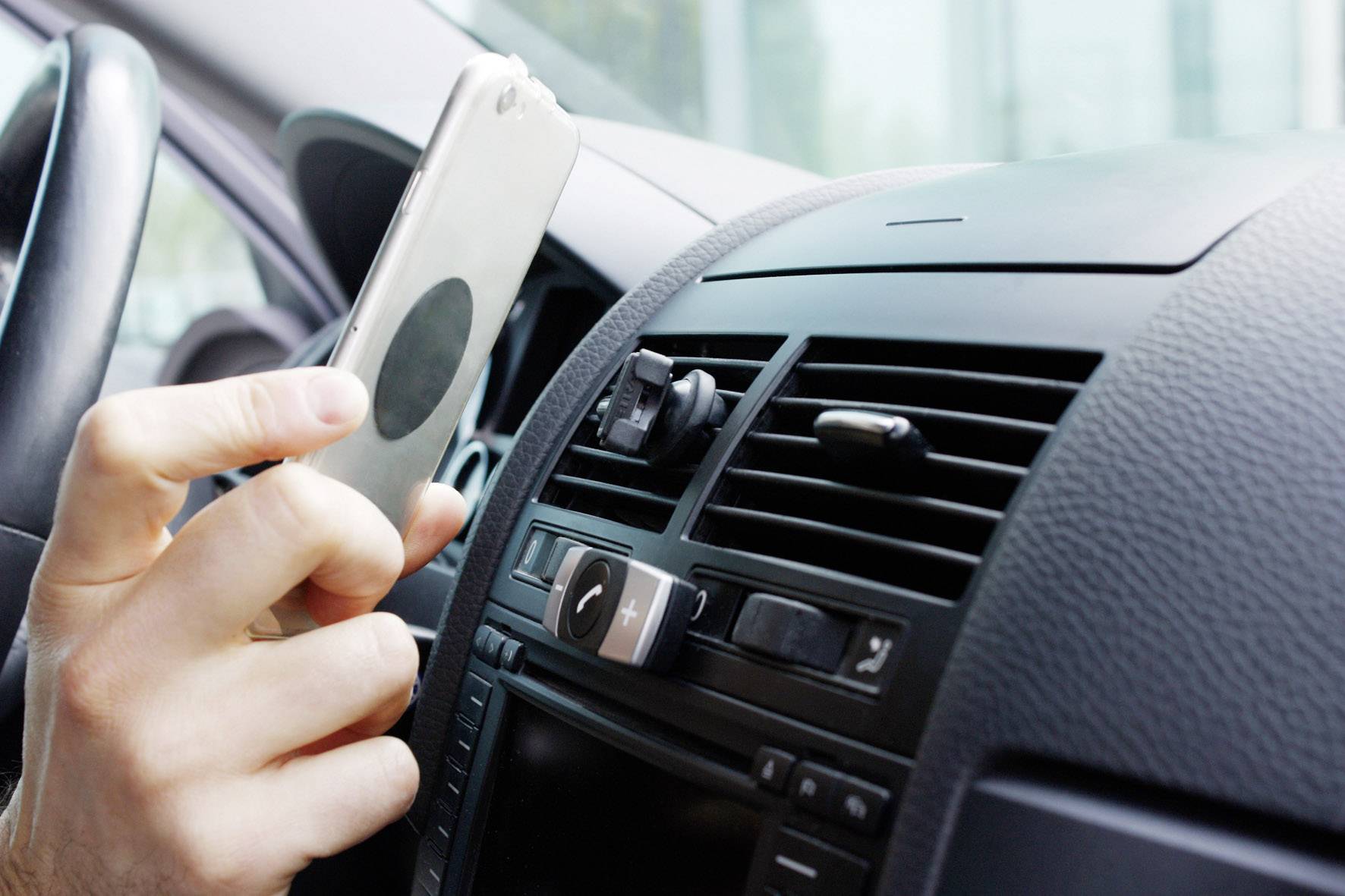 TETRAX CARBON Lüftungsgitter, Klebepad Handy-Kfz-Halterung Magnetbefestigung, 360° drehbar