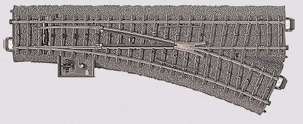 Märklin H0 C-Gleis (mit Bettung) 24612 Weiche, rechts 188.3 mm 1 St.