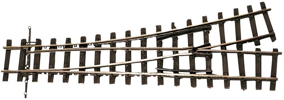 85640 H0m Tillig Schmalspur-Gleis Weiche, rechts, links 153.5mm 18° 490mm