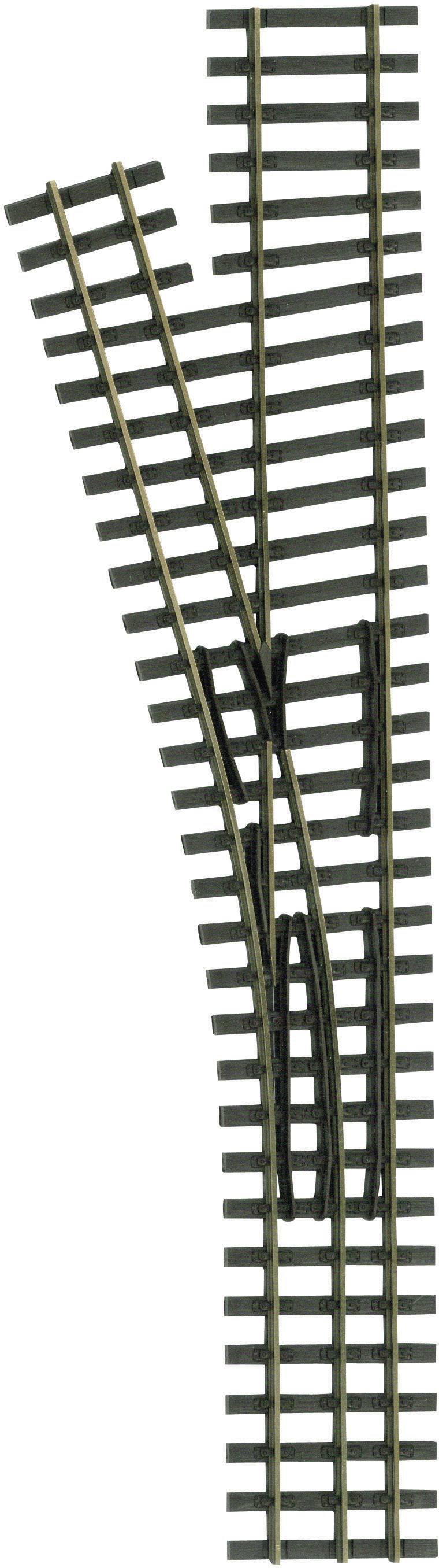85182 H0e Tillig Schmalspur-Gleis Abzweig, links 228mm 15° 273mm