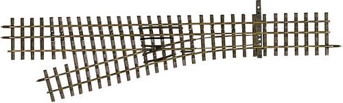 85191 H0e Tillig Schmalspur-Gleis Dreischienenweiche, rechts 128mm