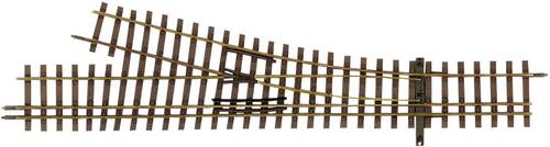 85193 H0m Tillig Schmalspur-Gleis Dreischienenweiche, rechts 128mm 15°