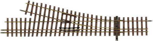 85194 H0m Tillig Schmalspur-Gleis Dreischienenweiche, links 128mm 15°