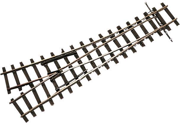85631 H0m Tillig Schmalspur-Gleis Weiche, rechts 153.5mm 18° 490mm