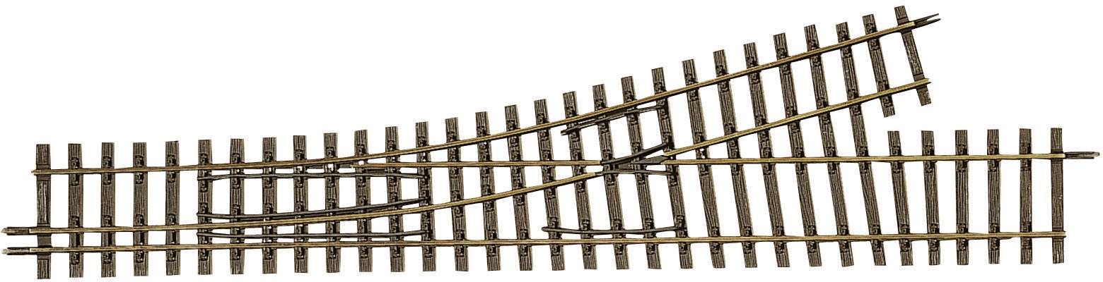 85183 H0m Tillig Schmalspur-Gleis Abzweig, rechts 228mm 15° 363mm