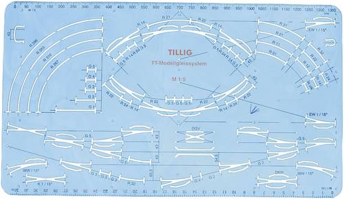 83517 TT Tillig Gleis (ohne Bettung) Schablone