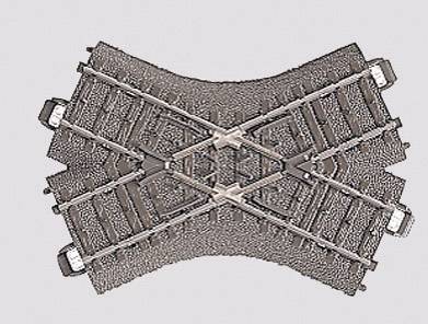 Märklin H0 C-Gleis (mit Bettung) 24649 Kreuzung 103.3mm 1St.