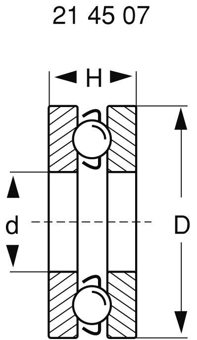 Reely Rillenkugellager axial Chromstahl Innen-Durchmesser: 5 mm Außen-Durchmesser: 12 mm Drehzahl (