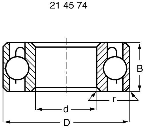 Reely Kugellager radial Edelstahl Innen-Durchmesser: 2mm Außen-Durchmesser: 6mm Drehzahl (max.): 85000 U/min