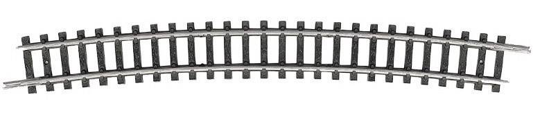 MiniTrix T14928 N Gleis Gebogenes Gleis 15° 526.2mm 10St.