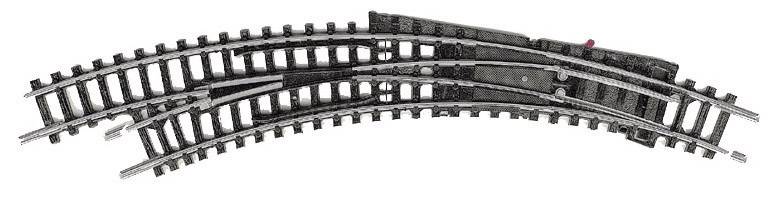 MiniTrix T14956 N Gleis Bogenweiche, links 42 ° 194.6 mm, 228.2 mm 1 St.