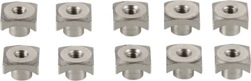 Modelcraft Aluminium Zackenmutter M2 10er Set Silber