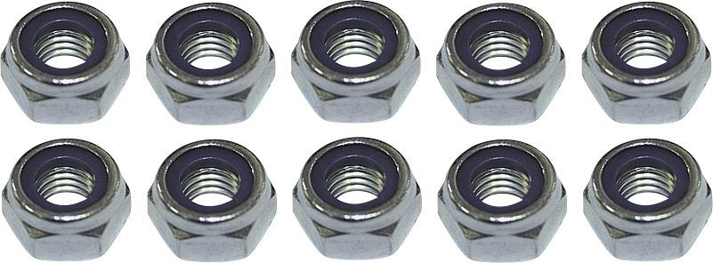 TOOLCRAFT 221969 Sicherungsmutter M2.5 DIN 985 Stahl verzinkt 10St.