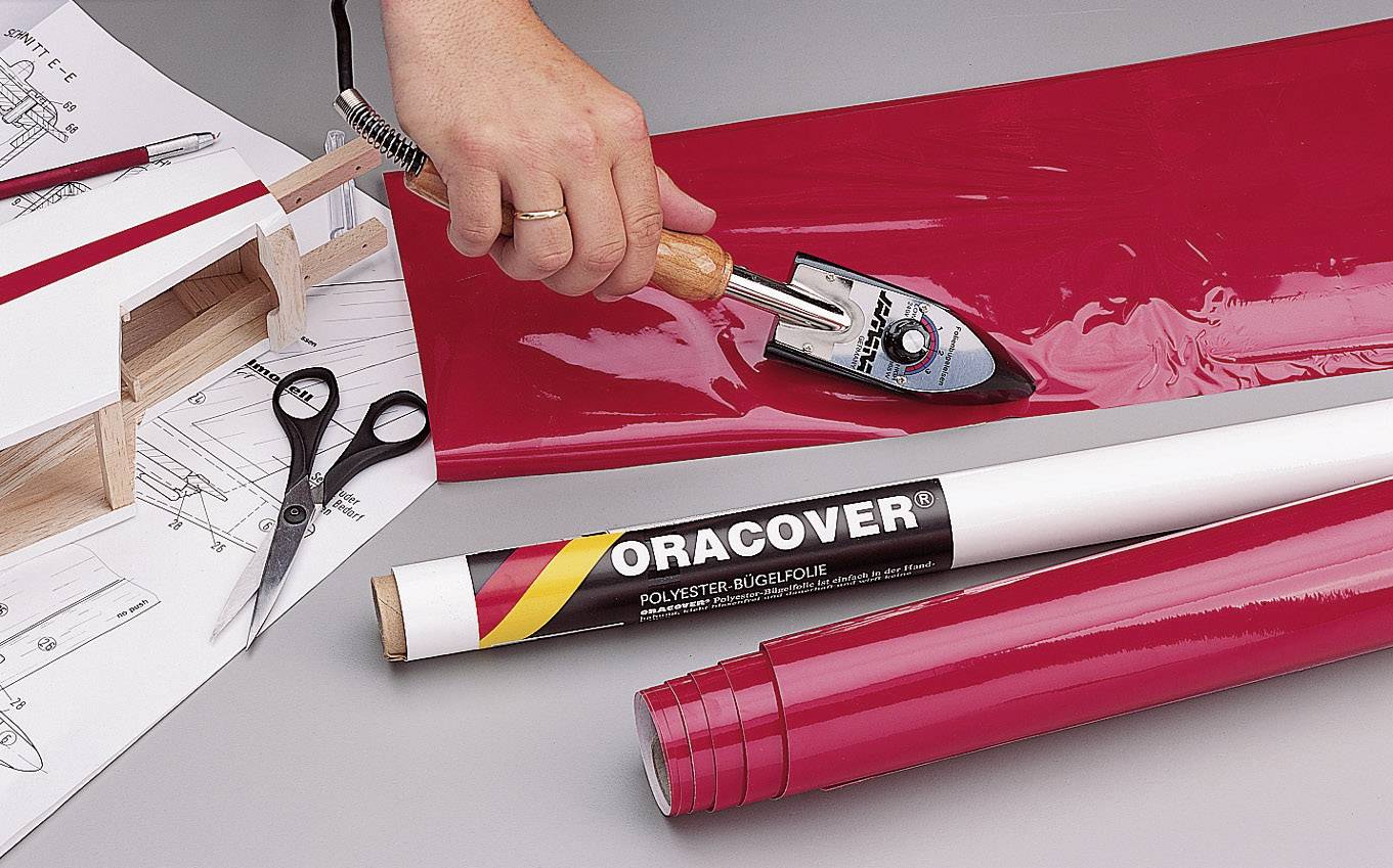 Oracover 21-029-002 Bügelfolie (L x B) 2m x 60cm Rot (transparent)