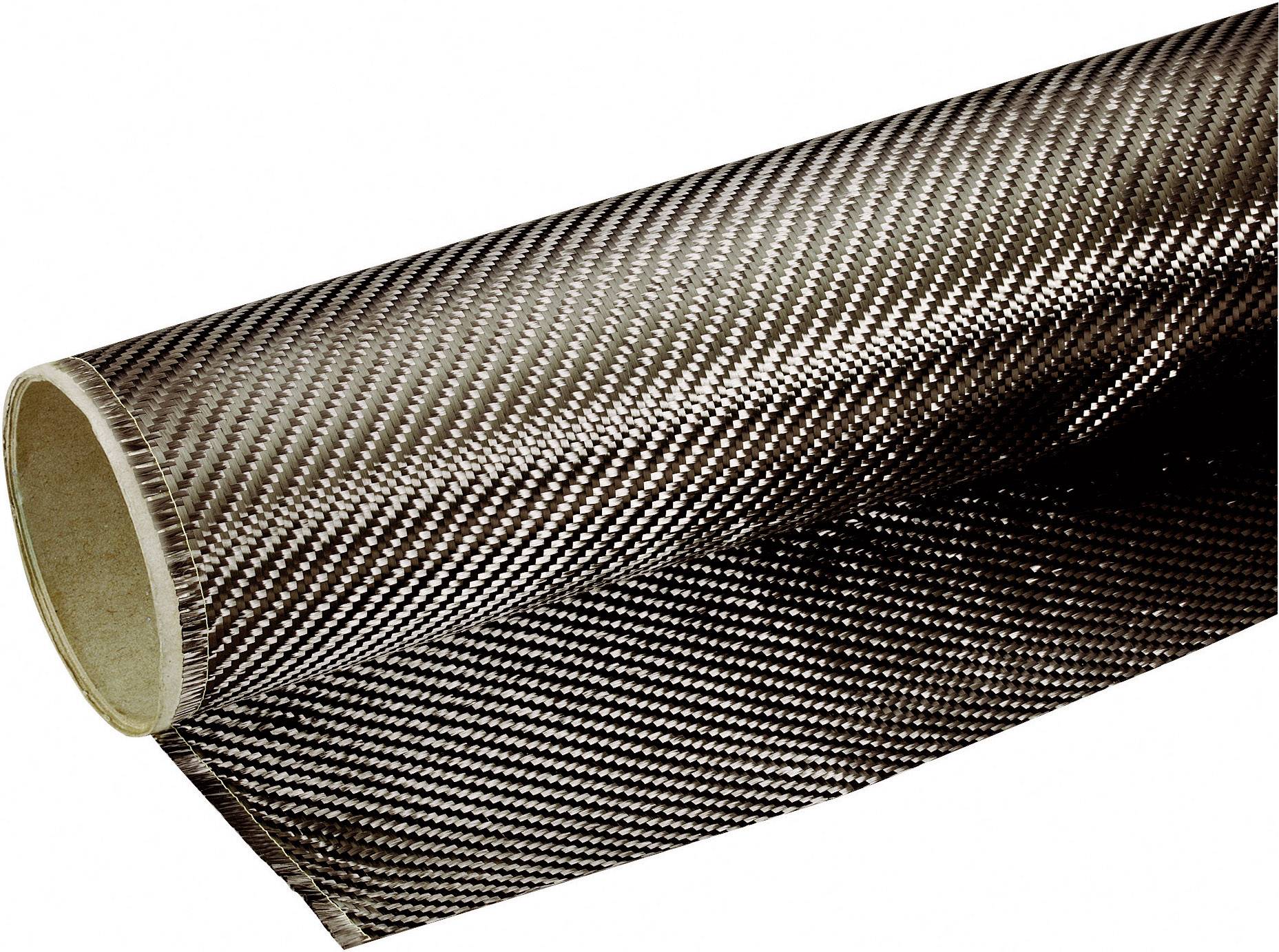 Rolle aus Kohlefasergewebe, zeigt die typische gewebte Struktur. Häufig in der Luft- und Raumfahrt oder im Automobilbau verwendet.