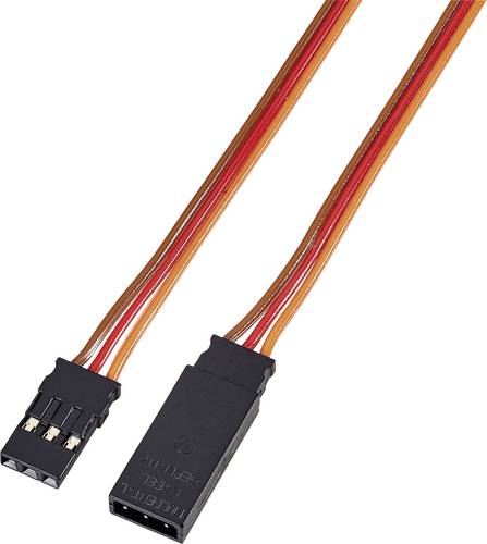 Modelcraft Servo Verlängerungskabel [1x JR-Stecker - 1x JR-Buchse] 0.50m 0.14mm² flach